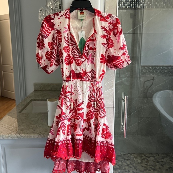 Farm RioRio Tiles Minidress Rio Tiles Off White - Picture 10 of 15